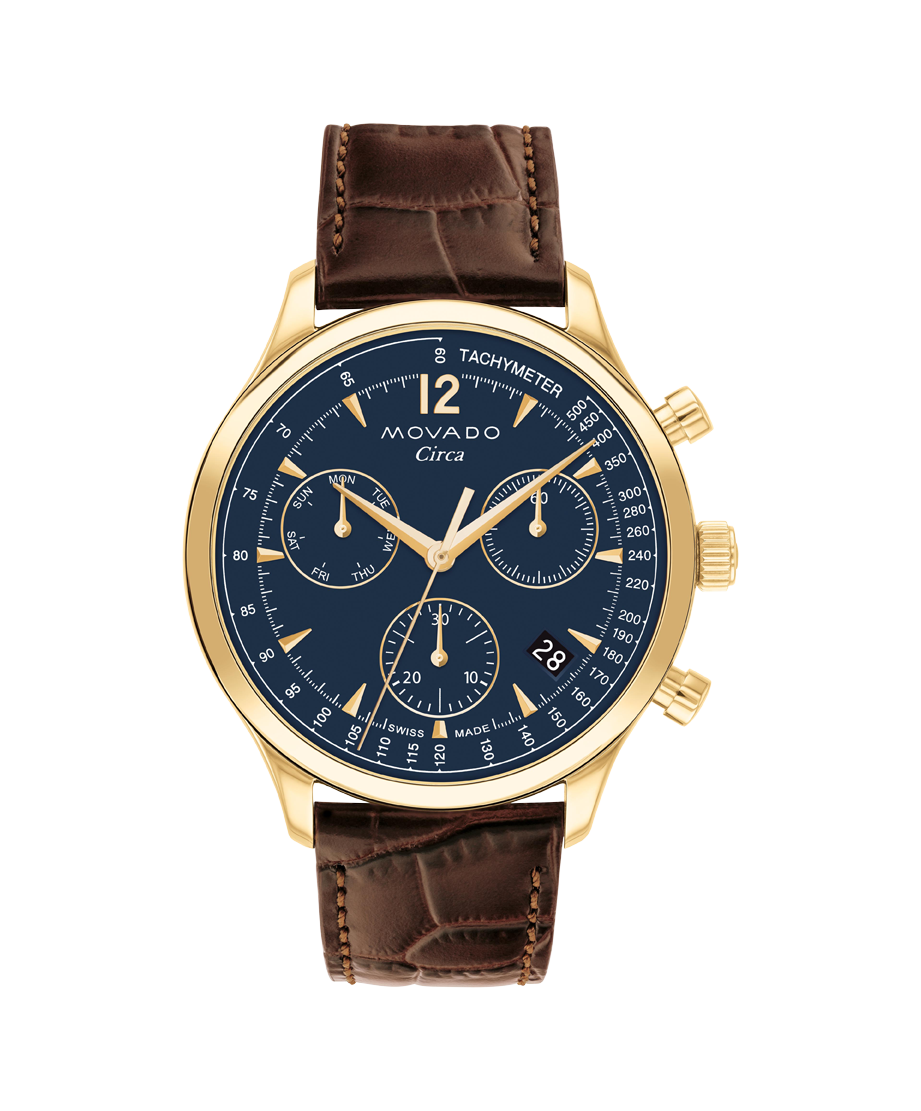Movado Heritage Circa Chronograph 43mm SwissQuartz Chronograph Watch 