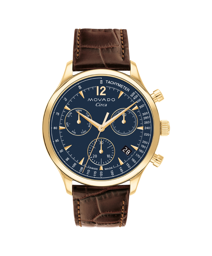 Movado Heritage Circa Chronograph 43mm SwissQuartz Chronograph Watch 