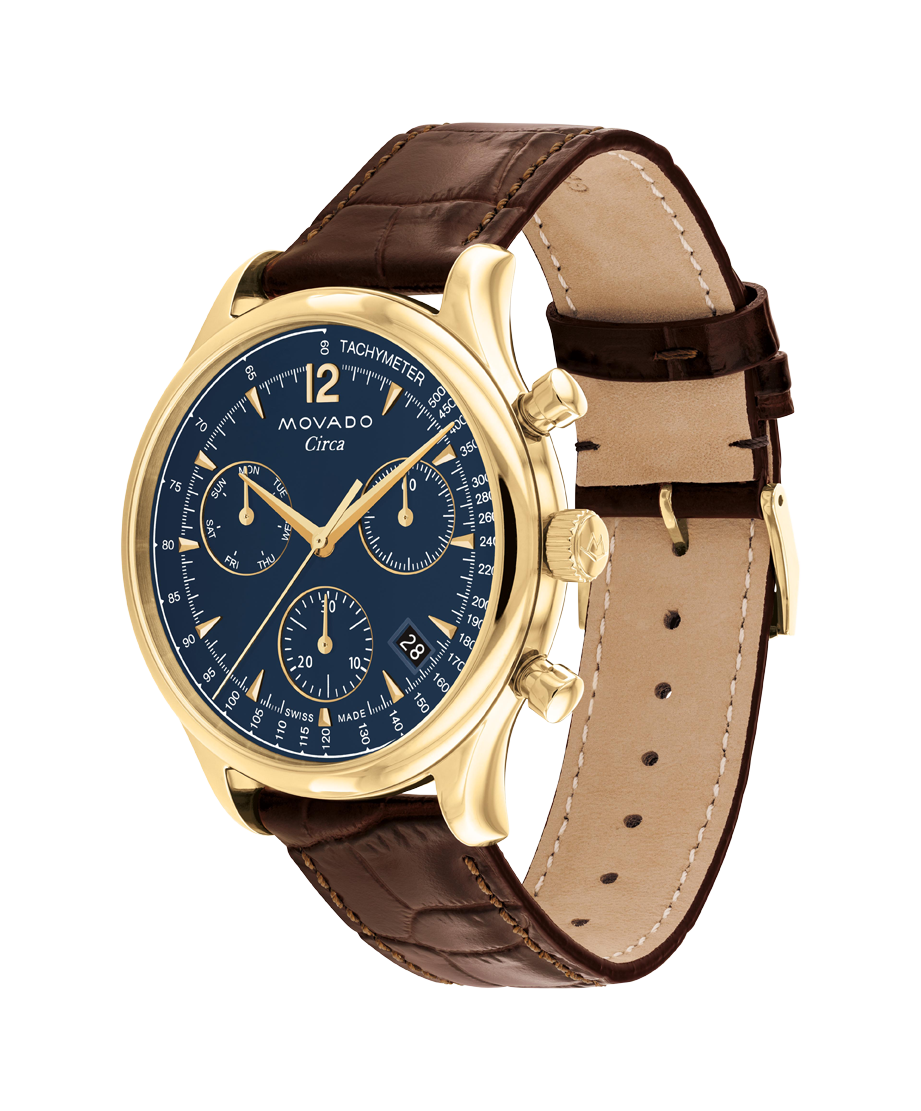 Movado Heritage Circa Chronograph 43mm SwissQuartz Chronograph Watch 