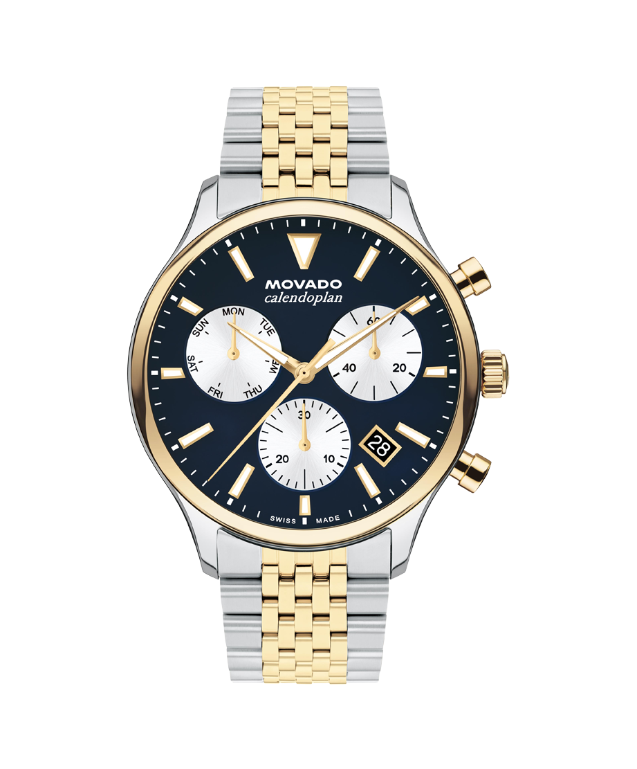 Movado Heritage Calendoplan Chronograph 43mm SwissQuartz Chronograph W