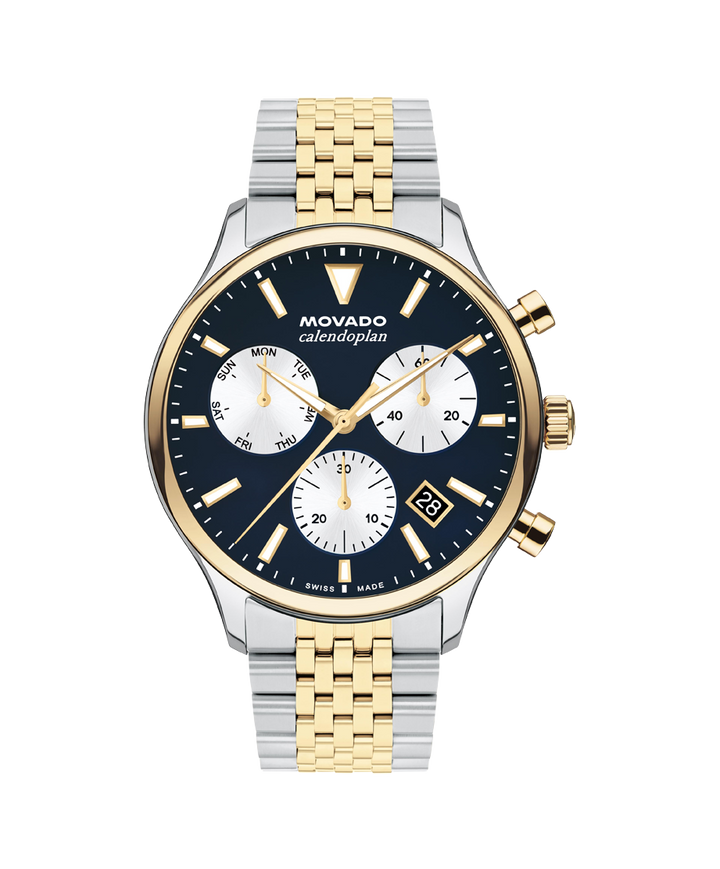 Movado Heritage Calendoplan Chronograph 43mm SwissQuartz Chronograph W