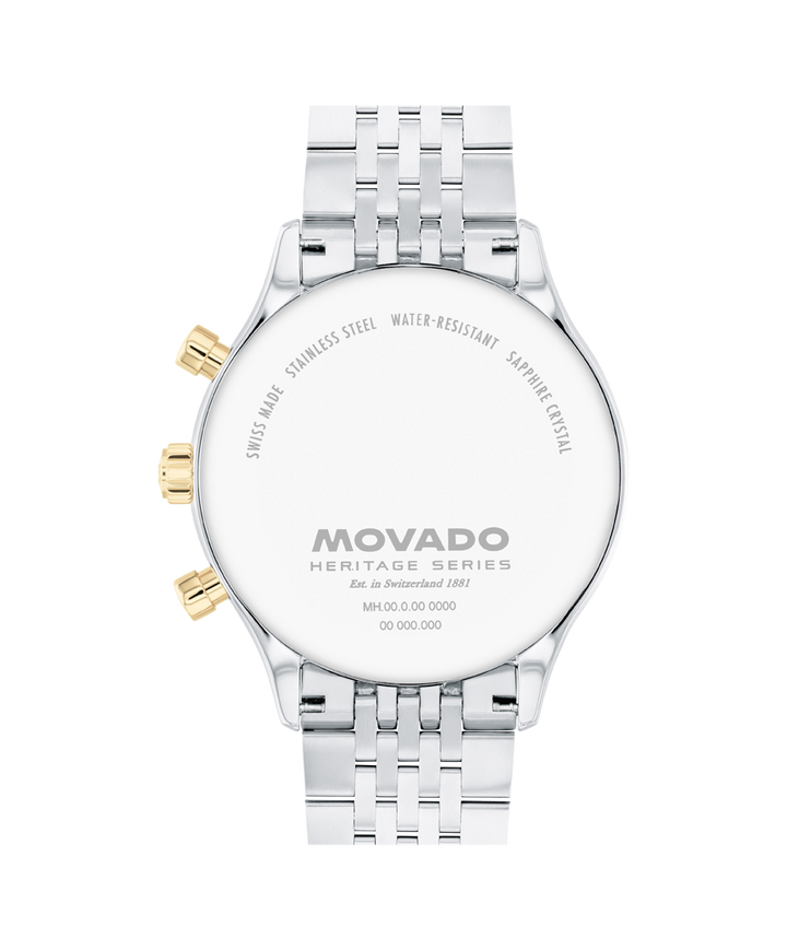 Movado Heritage Calendoplan Chronograph 43mm SwissQuartz Chronograph W