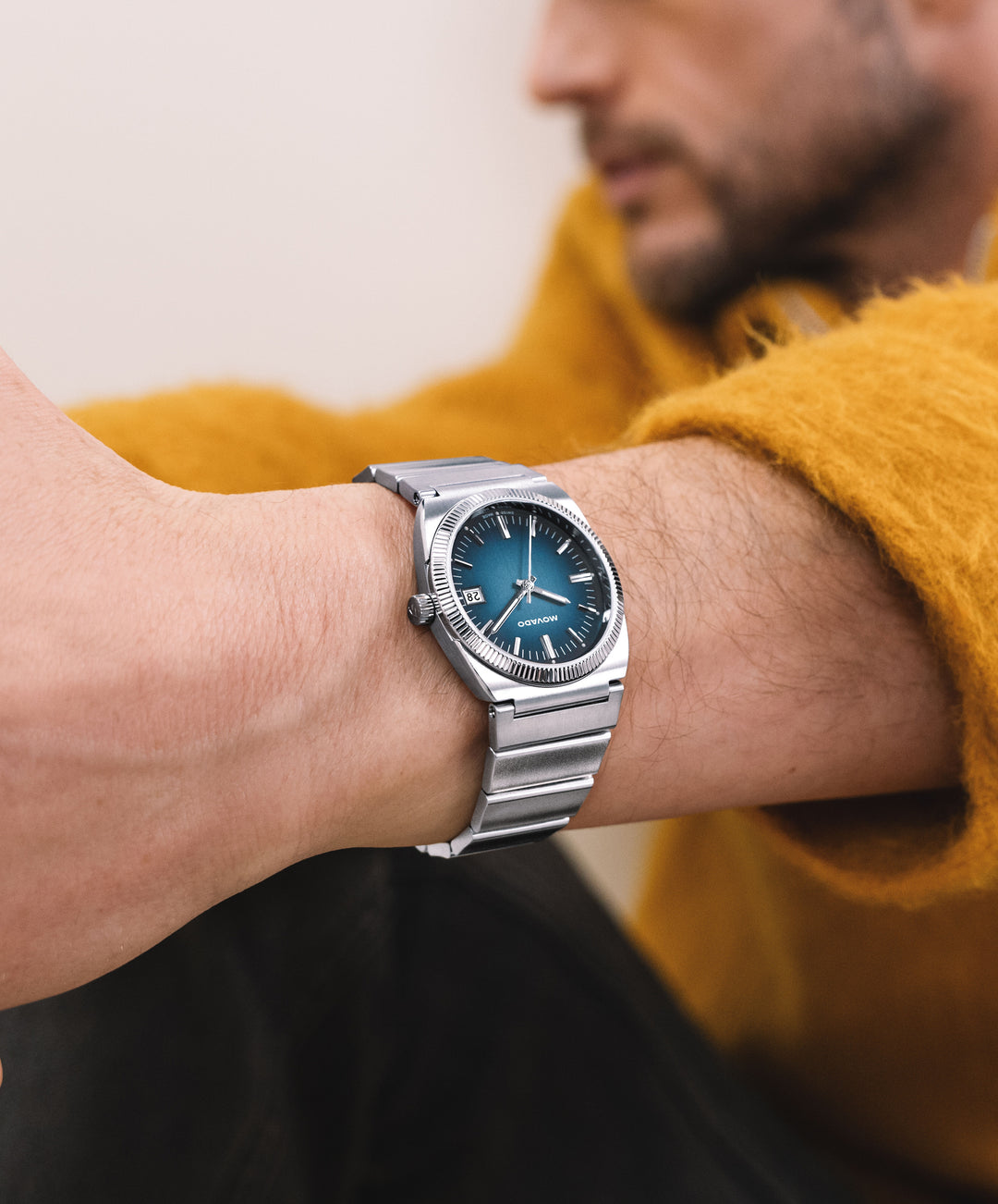 Movado Heritage Ondoplan 36mm SwissQuartz Watch 
