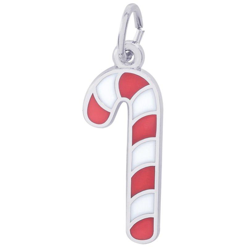 Rembrandt Sterling Silver Candy Cane Charm.