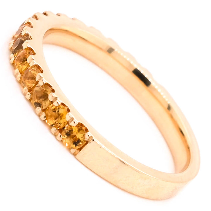 14KT Yellow Gold Citrine Claw Set Band.