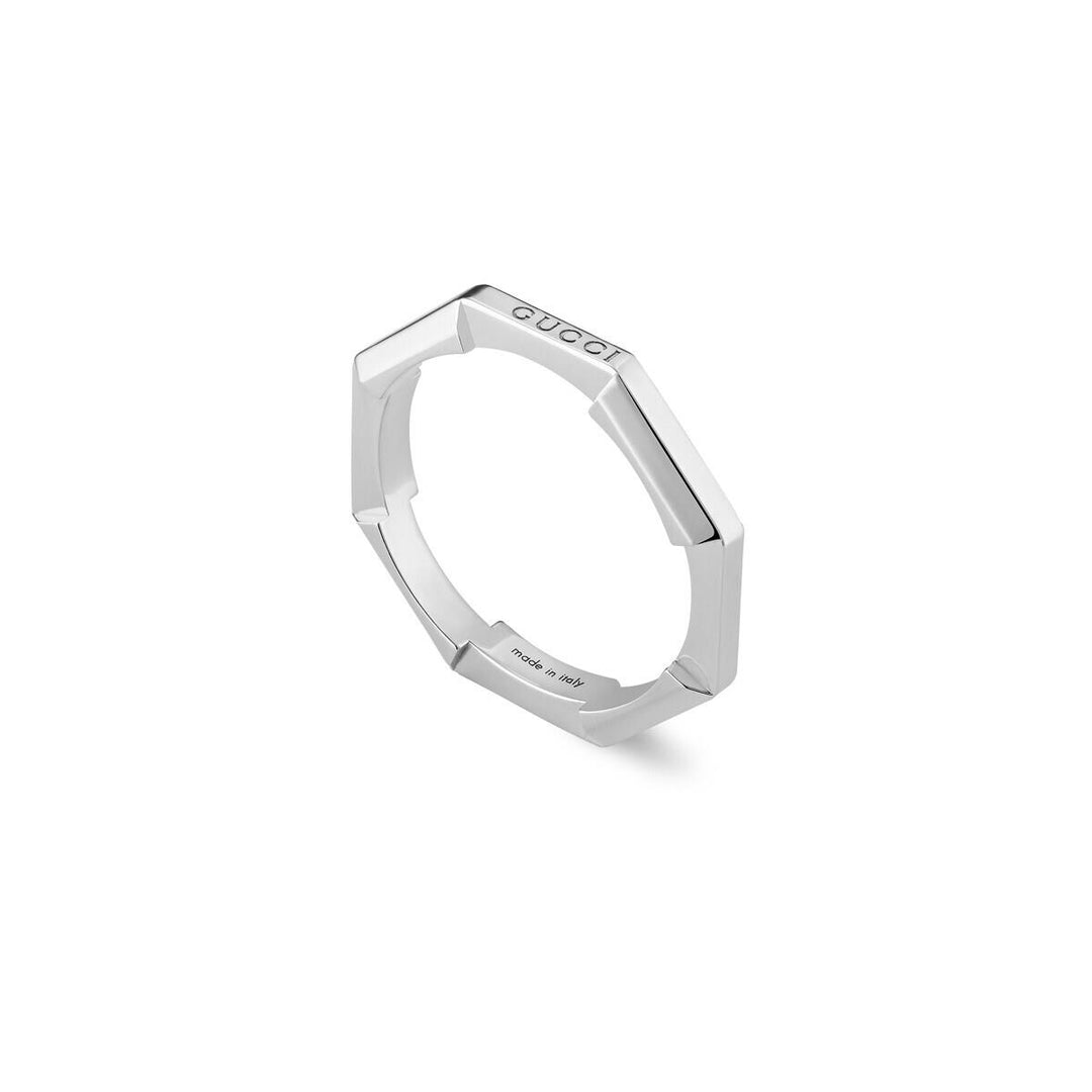 Gucci 18KT White Gold Link to Love Ring.