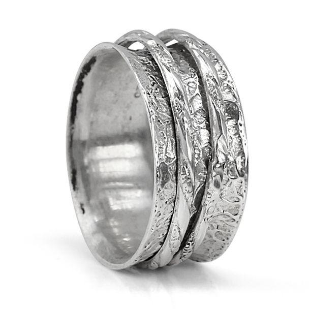 Awaken Mediation Ring. Sterling Silver. Size 7.