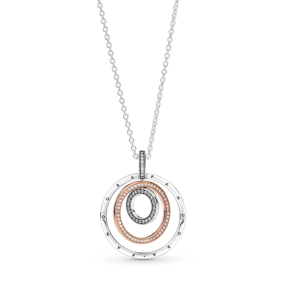 Two-tone Circles Pendant &amp; Necklace