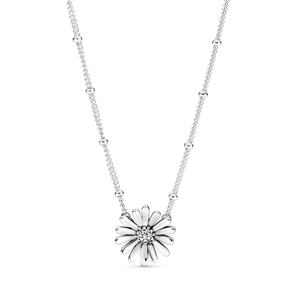 Pav� Daisy Flower Collier Necklace - FINAL SALE