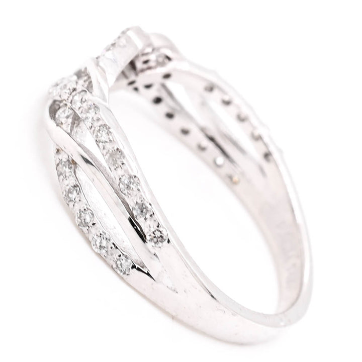 14KT White Gold 0.33CTW Diamond Ring.