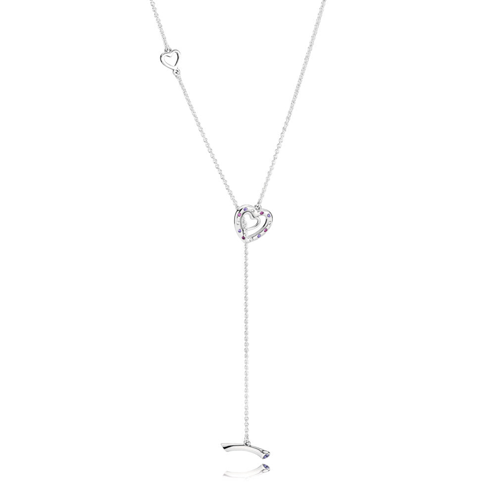 Bright Hearts, Multi-Colored Crystals &amp; Clear CZ