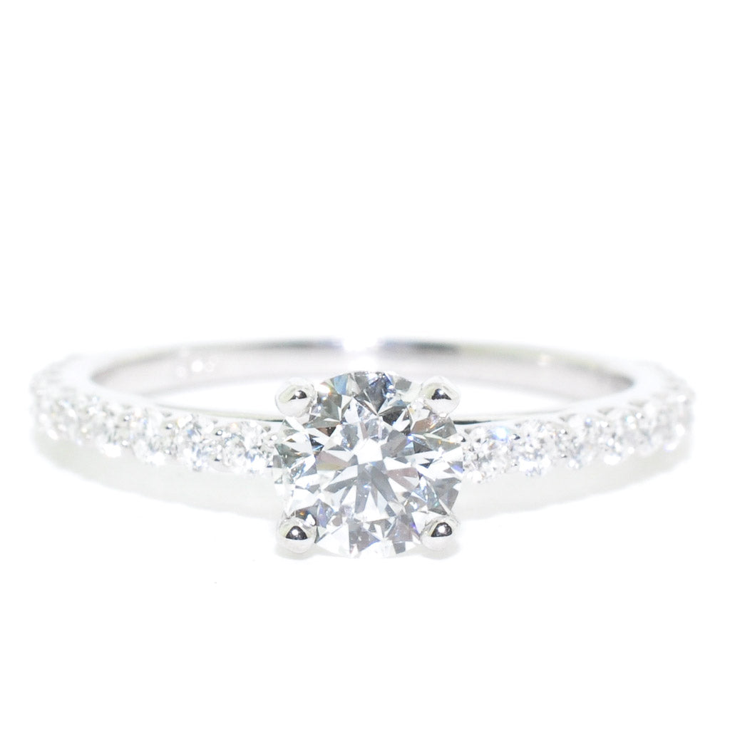 Graziella Originals Diamond Engagement Ring - 1.11CTW GIA Certified SI-2 F Centre Diamond