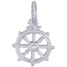 Rembrandt Sterling Silver Ship's Wheel Charm.