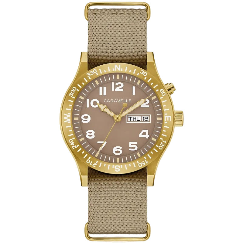 Caravelle Light Up 39mm Quartz Watch. 44C113