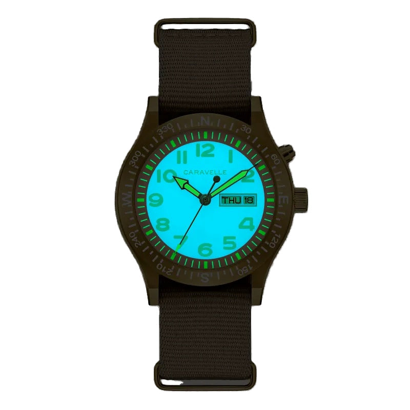Caravelle Light Up 39mm Quartz Watch. 44C113