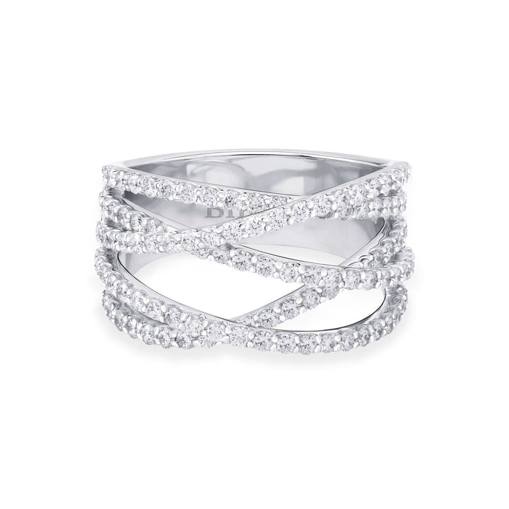 Birks Iconic 18KT White Gold Diamond Rosée du Matin Diamond Ring - Size 7