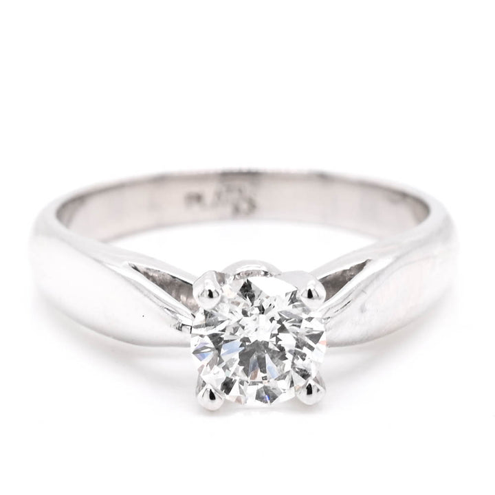 Platinum  0.55CT Round Brilliant Cut Solitaire Engagement Ring.