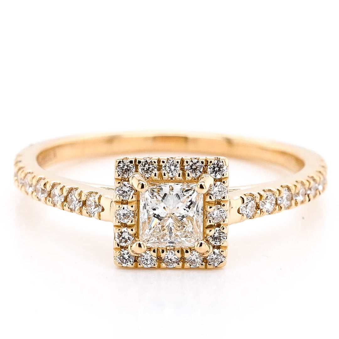 Graziella Originals Diamond Engagement Ring. 0.60CTW SI1 - F Center Diamond.