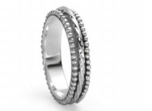 Chakra Meditation Ring. Sterling Silver. Size 7.
