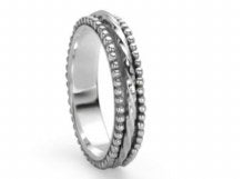Chakra Meditation Ring. Sterling Silver. Size 6.