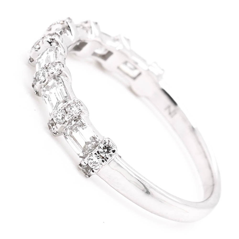 14KT White Gold 1.00CTW LAB Grown Diamond Wedding Band.