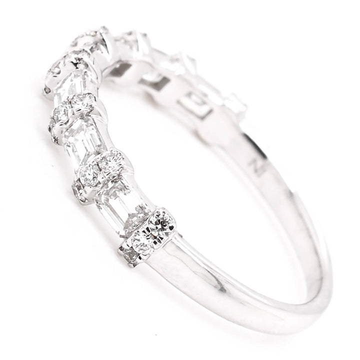 14KT White Gold 1.00CTW LAB Grown Diamond Wedding Band.