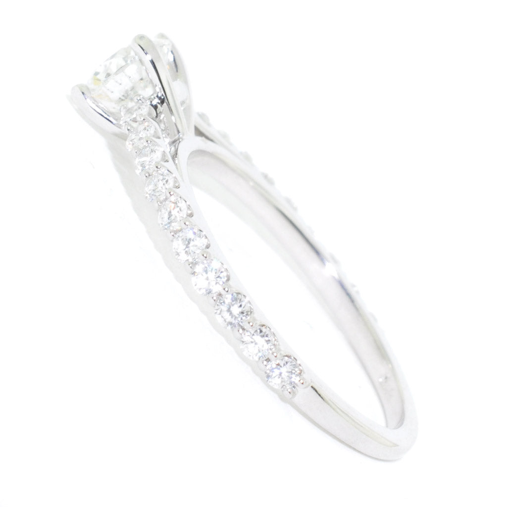 Graziella Originals Diamond Engagement Ring - 1.11CTW GIA Certified SI-2 F Centre Diamond