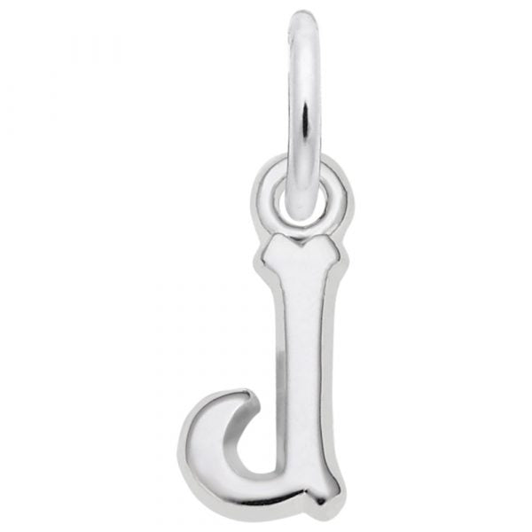 Rembrandt Sterling Silver J Charm.