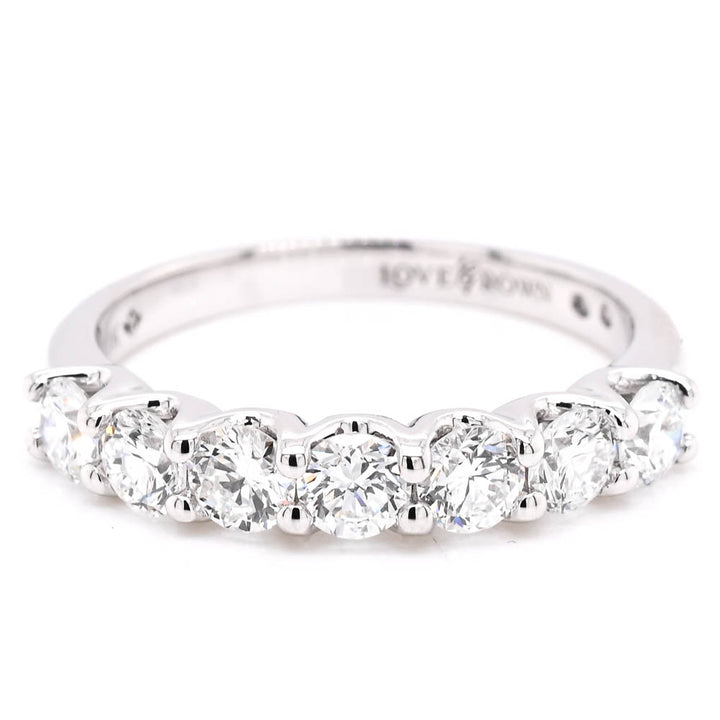 10KT White Gold 1.00CTW Round LAB Created Diamond Wedding Band.