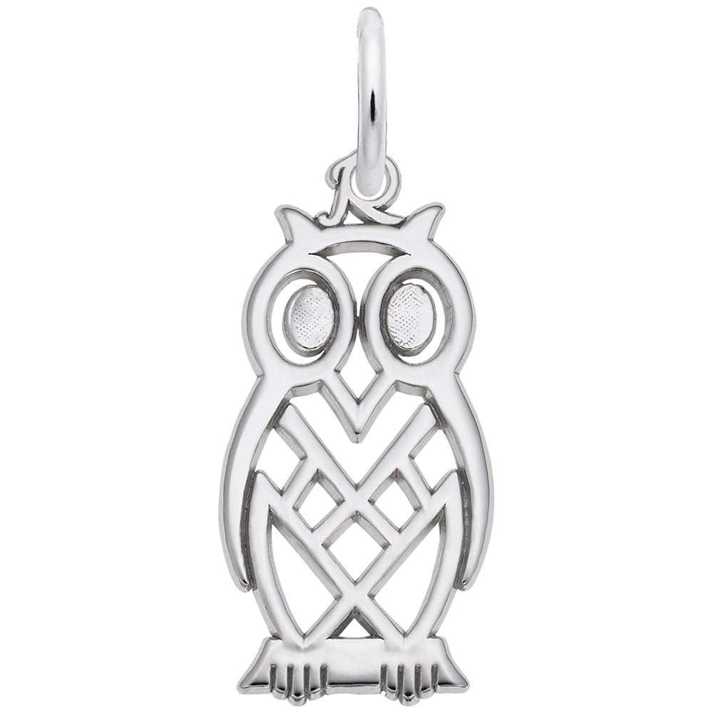 Rembrandt Charms Sterling Silver Owl Charm.