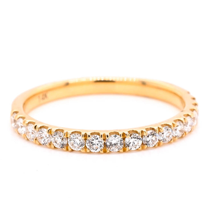 14KT Yellow Gold 0.38CTW Diamond Wedding Band.
