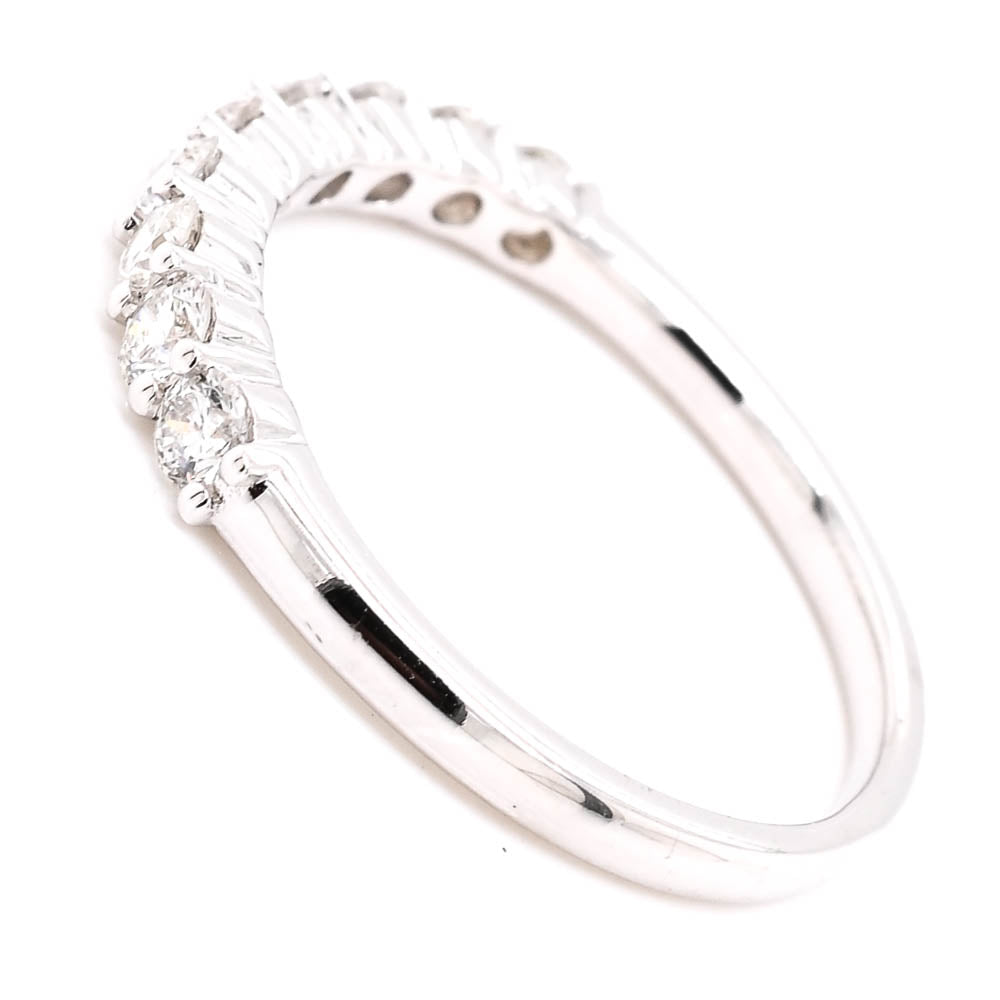14KT White Gold 0.57CTW Diamond Wedding Band.