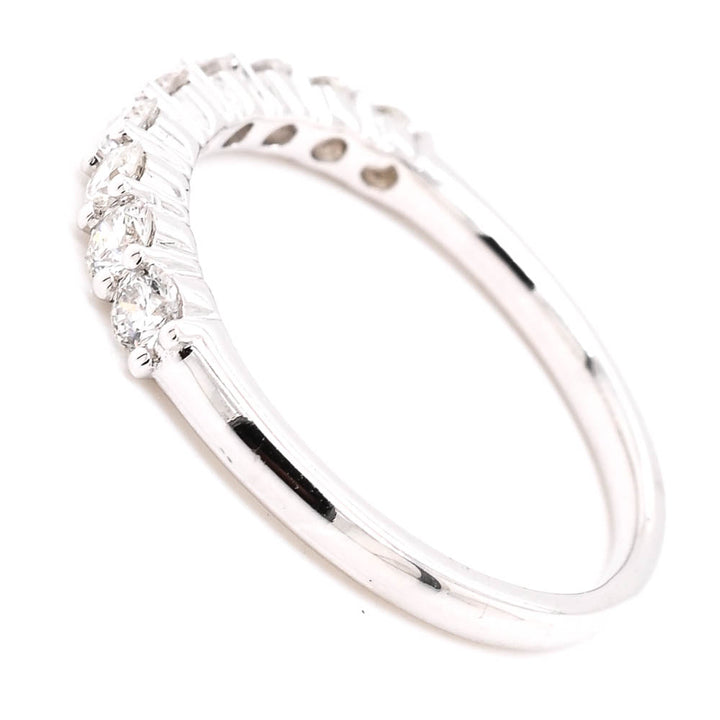 14KT White Gold 0.57CTW Diamond Wedding Band.
