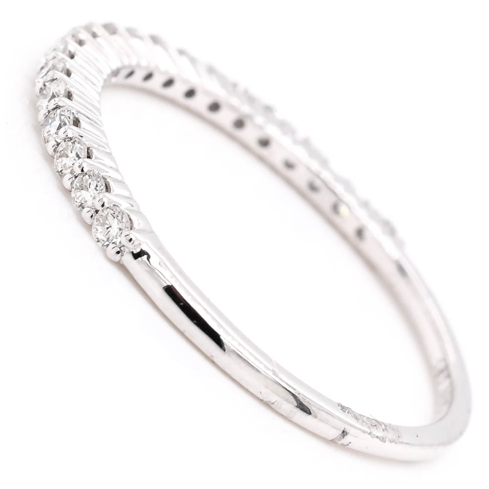 14KT White Gold 0.25CTW Diamond Wedding Band.