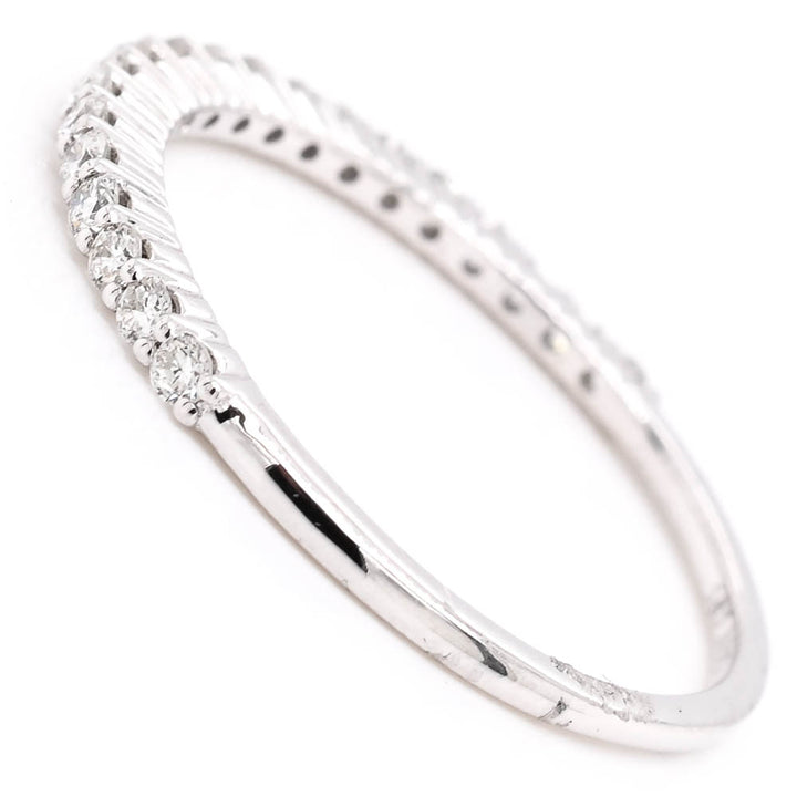 14KT White Gold 0.25CTW Diamond Wedding Band.