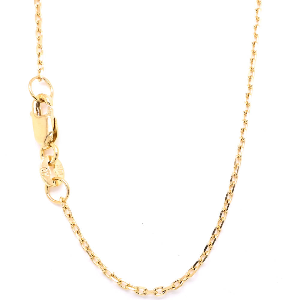 10KT Yellow Gold 18" 1.2mm Battuta Chain.