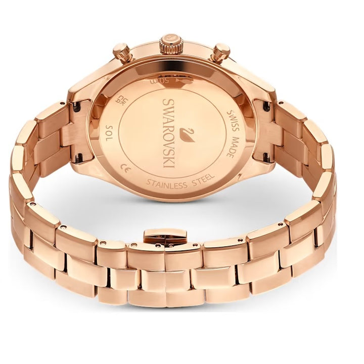 Swarovski Octea Lux Sport watch Metal bracelet, Brown, Gold-tone finish.
