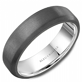 Bleu Royale  14KT White Gold & Tantalum Wedding Band.