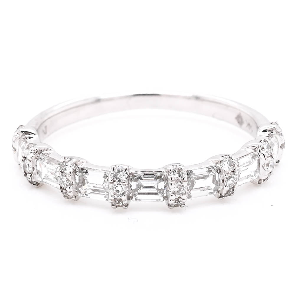 graziella 14KT White Gold 1.00CTW LAB Grown Diamond Wedding Band