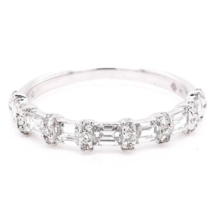 14KT White Gold 1.00CTW LAB Grown Diamond Wedding Band.