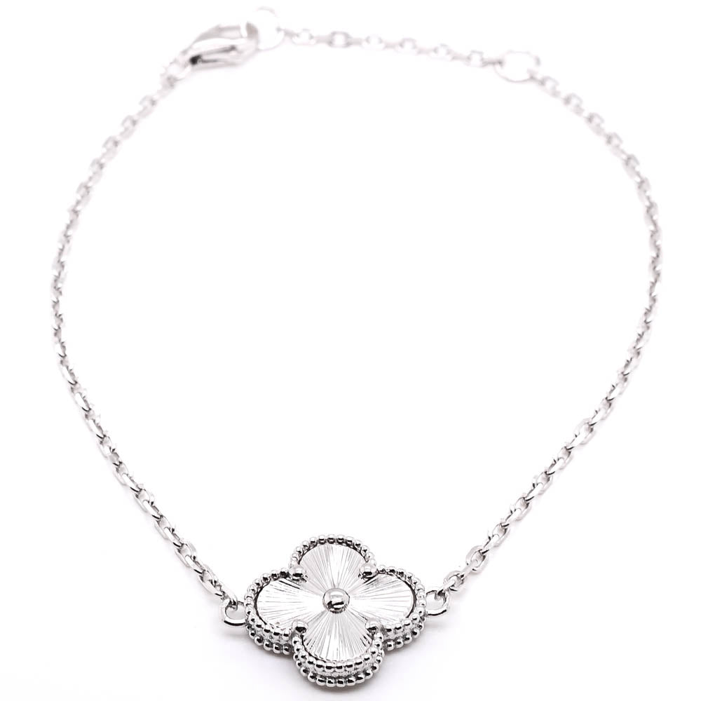 Sterling silver 7.5" Clover Bracelet