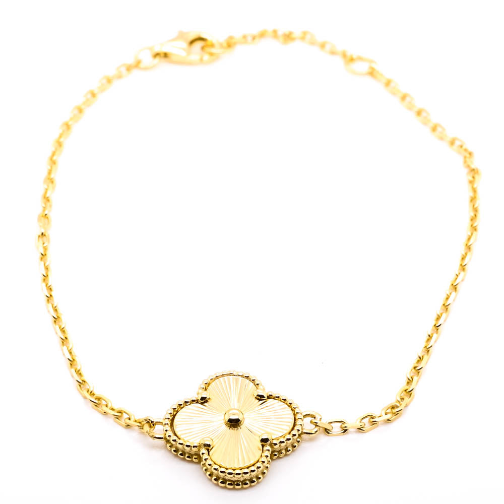 Sterling silver 7.5" Clover Bracelet