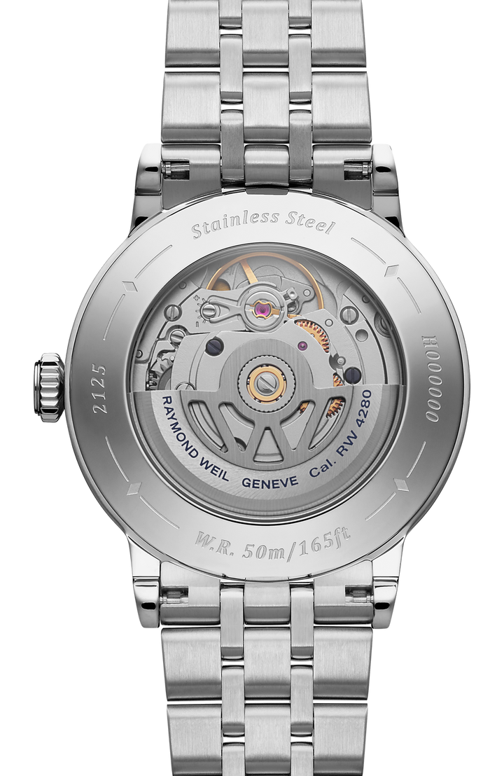 Raymond Weil Millesime Automatic Central Seconds Sage Green Dial 35mm Watch.2125-ST-52011