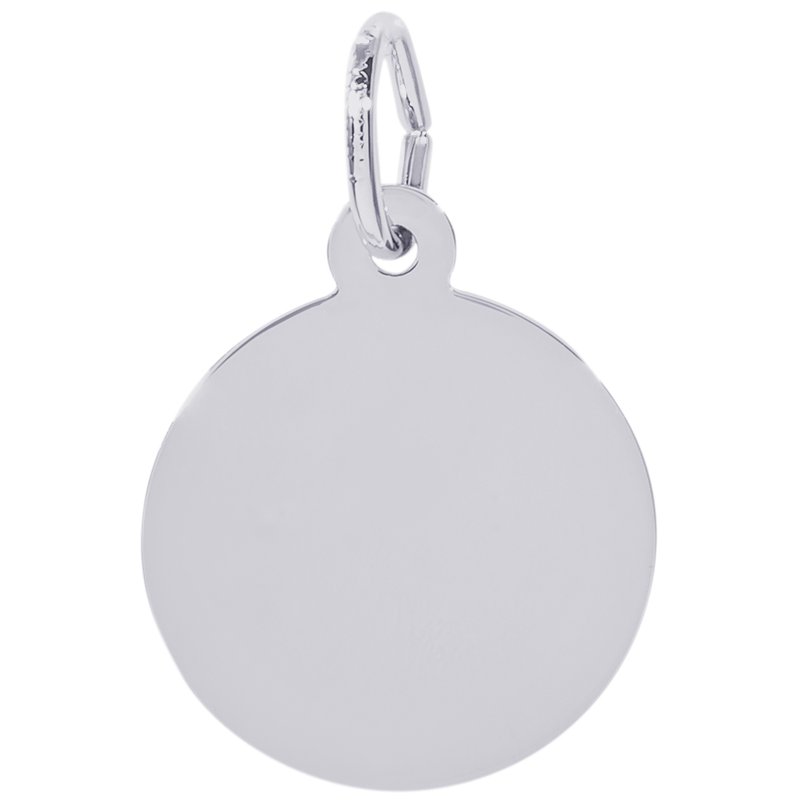 Rembrandt Charms Sterling Silver Disc 17.5MM Charm.