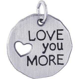 Rembrandt Sterling Silver 'Love Your More'  Charm.