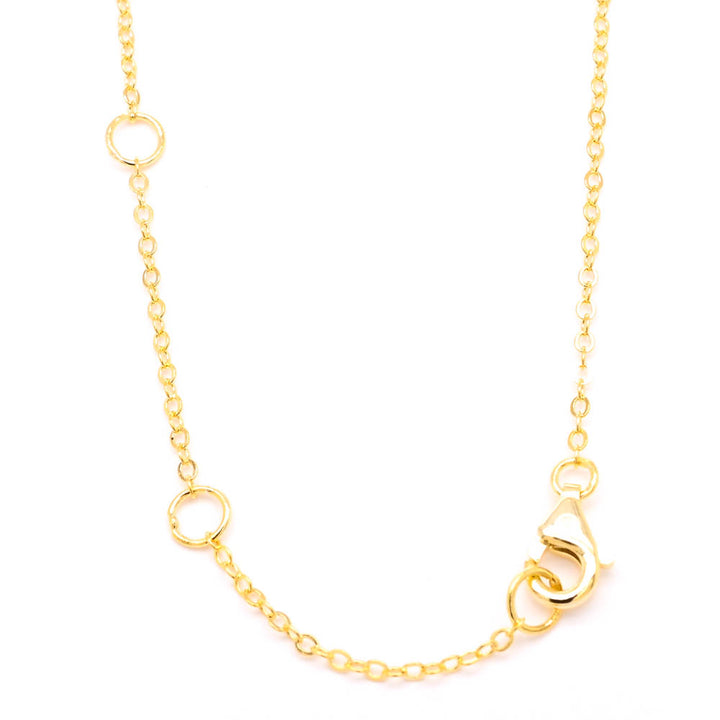 Graziella Sterling Silver Gold Vermeil 18" Minimal Dog Tag Necklace.