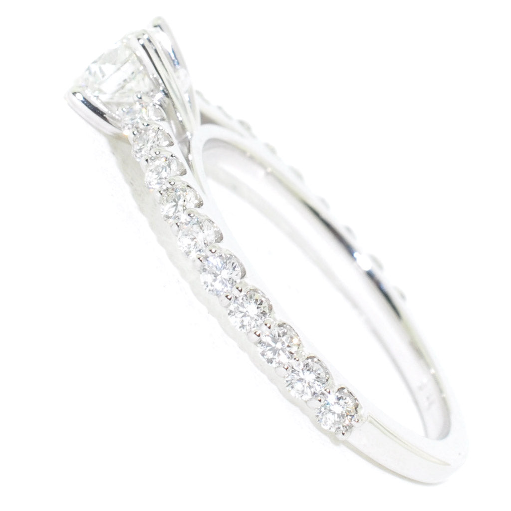 Graziella Originals Diamond Engagement Ring. 0.90CTW SI2-F Colour Center Diamond.