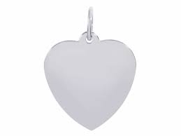 Rembrandt Sterling Silver Heart Disc Charm.