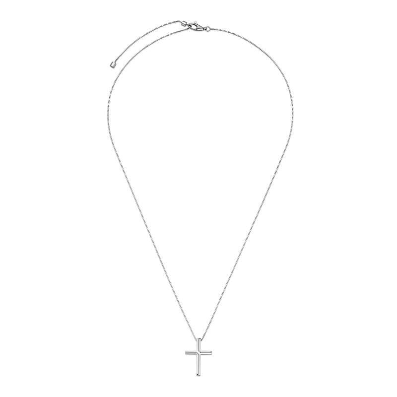 graziella Gucci 18KT White Gold 19.7" Link To Love Cross Necklace