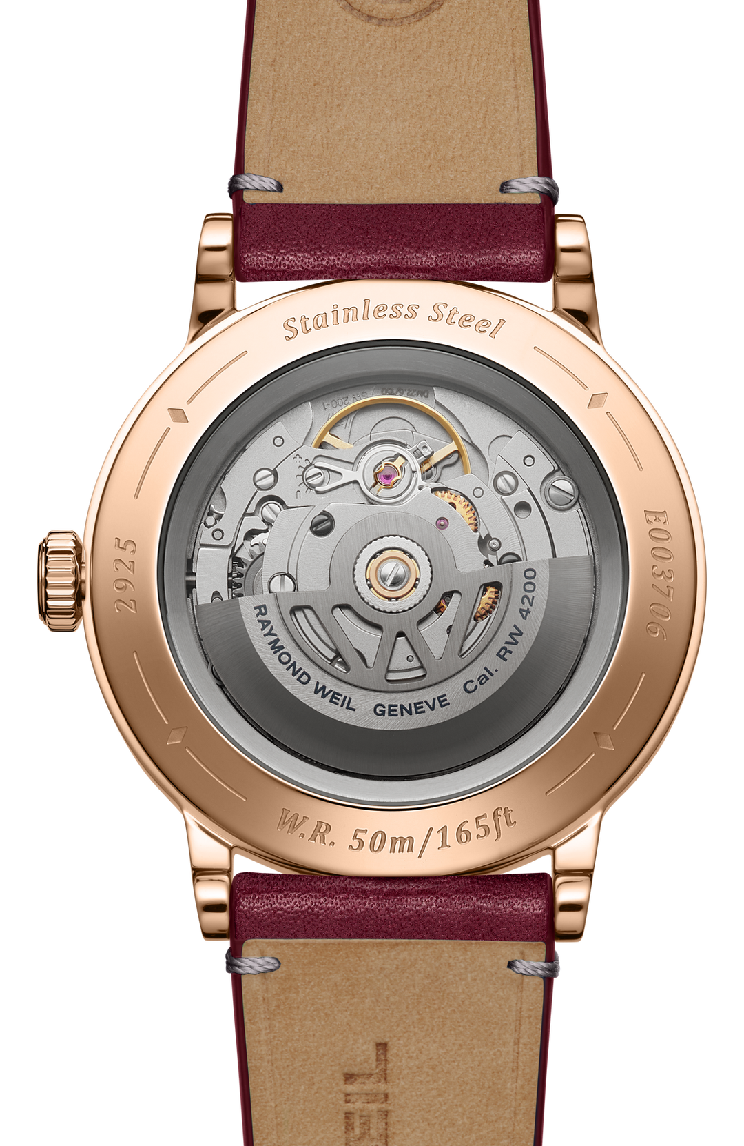 Raymond Weil Millesime Automatic Central Seconds Red Grape Dial 39mm Watch. 2925-PC5-45001